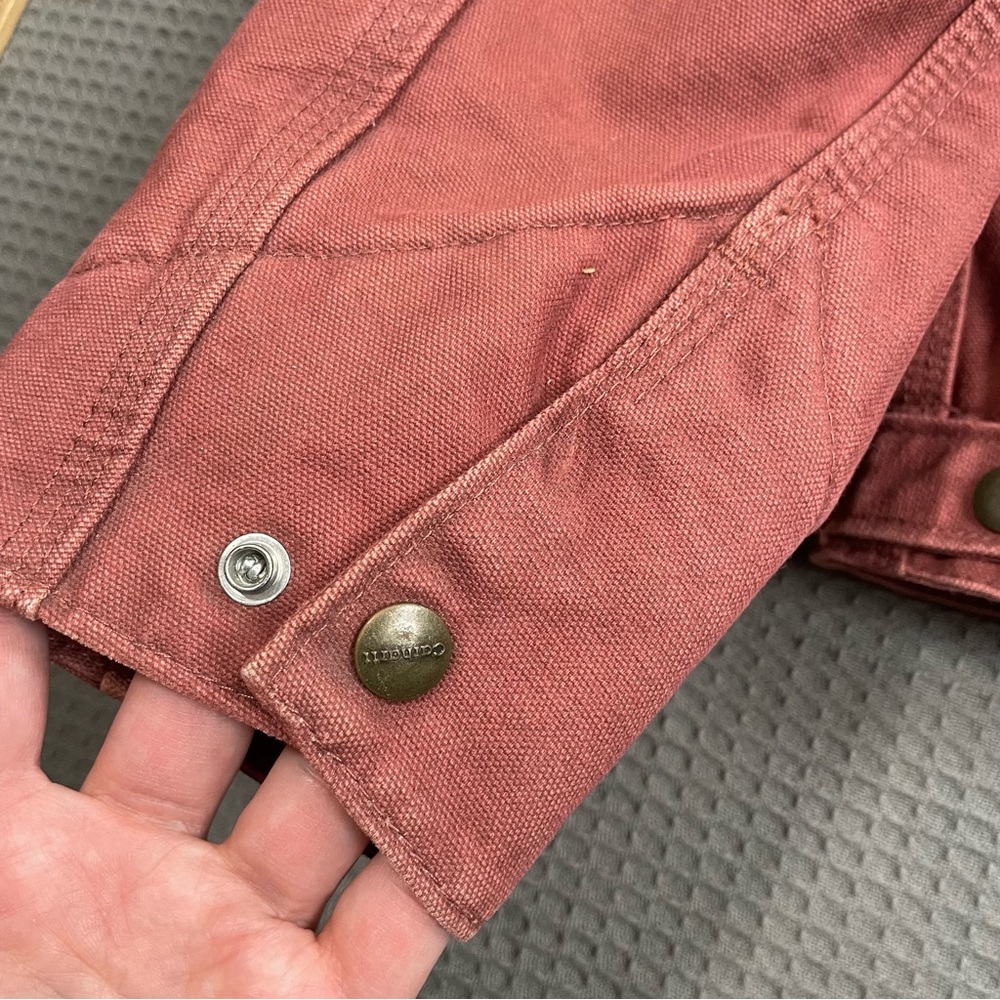 Carhartt Detroit Jacket Coat Medium Womens WJ097 Vintage Rose Canvas Vintage - Picture 5 of 11